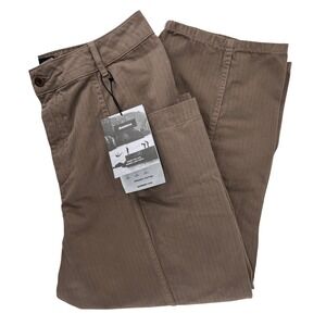 Finisterre Croft Barrel Trouser Woodsmoke Brown Organic Cotton Herringbone 32R